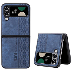 Coque en TPU + PU anti-rayures pour votre Samsung Galaxy Z Flip3 5G - bleu