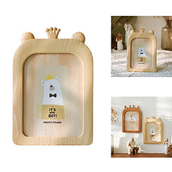 Cadres De Photos Vintage En Bois Cadre Photo Pour Décoration De Cadeau D'affichage De Table Couronne Beige