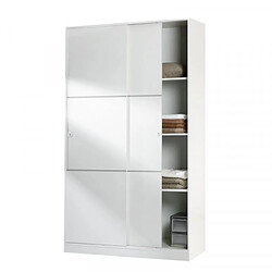 Acheter Dansmamaison Armoire coulissante 2 portes Blanc - RAFU