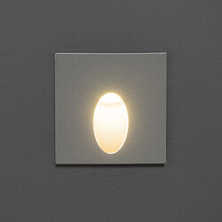 Ledkia Balise Extérieure Murale LED Encastrable 3W Carrée Ellis Blanche Blanc chaud 2700K