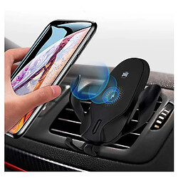 Chrono Support de chargeur de voiture sans fil, serrage automatique à une main Qi 10W 7.5W Support de support de téléphone pour évent à charge rapide Compatible avec le téléphone 11/11 Pro/Xs/Xs Max/XR/X/8/8Plus Samsung Galaxy S10/S10+/S9/S9+ /S8/S8+(Noir)