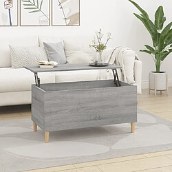 ComfortXL Table Basse Sonoma Gris 90x44,5x45 Cm Bois D'ingénierie