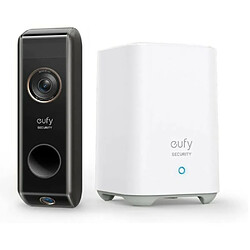 Eufy Sonnette connectée Pro 2 +Bas Pack de 2 caméras noires