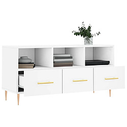 Acheter Maison Chic Meuble TV scandinave - Banc TV pour salon blanc 102x36x50 cm bois d'ingénierie -MN52299