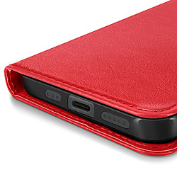 Mayaxess Étui pour iPhone 16 Plus Portefeuille avec Dragonne Rouge pas cher