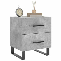 Avis Maison Chic Tables de chevet 2pcs - Table basse Table de nuit - gris béton 40x35x47,5cm bois d’ingénierie -MN55742