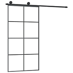 vidaXL Porte coulissante et kit de quincaillerie 102,5x205cm Verre ESG