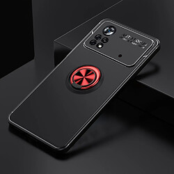 Coque en TPU anti-griffes, anti-choc avec béquille, noir/rouge pour votre Xiaomi Poco X4 Pro 5G