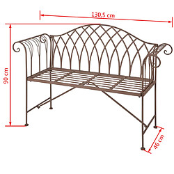 Esschert Design Banc de jardin métal de style anglais ancien MF009 pas cher