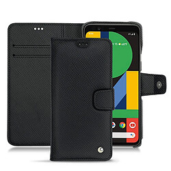 Housse cuir Google Pixel 4 - Rabat portefeuille - Noir élégant ( Noir / Black ) - NOREVE