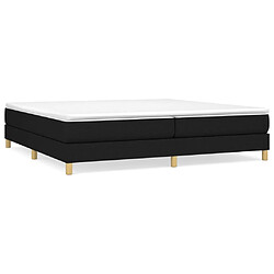 Maison Chic Lit Adulte - Lit simple Lit à sommier tapissier avec matelas moelleux - Meuble de Chambre - Noir 200x200 cm Tissu -MN16346