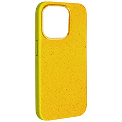 Avizar Coque pour iPhone 15 Pro Silicone Anti-traces Recyclable Classic Case Bio Jaune