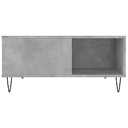 Acheter vidaXL Table basse gris béton 80x80x36,5 cm bois d'ingénierie