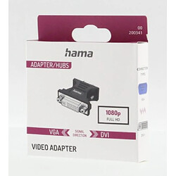 HAMA Adaptateur vidéo, fiche VGA - port DVI, Full-HD 1080p