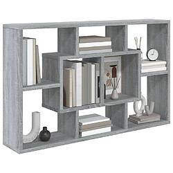 Avis vidaXL Étagère murale Sonoma gris 85x16x52,5 cm Bois d'ingénierie