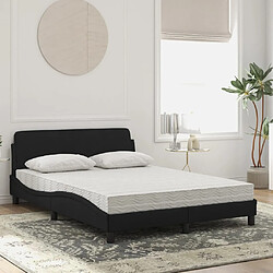 Avis Vidaxl Lit avec matelas noir 120x200 cm velours