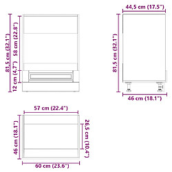 vidaXL Armoire à four Porto blanc bois d'ingénierie pas cher