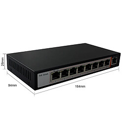 edup ep-ps1016 48v / 2a 8 ports 10 / 100mbps commutateur poe ethernet