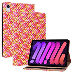 Etui en PU texture tissée rose pour votre iPad mini (2021)