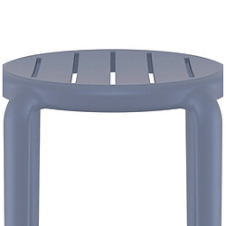 Alterego Tabouret de jardin mi-hauteur 'PEYA MINI' gris foncé en matière plastique pas cher