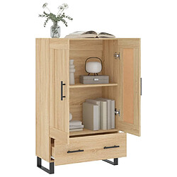 Avis vidaXL Buffet haut chêne sonoma 69,5x31x115 cm bois d'ingénierie