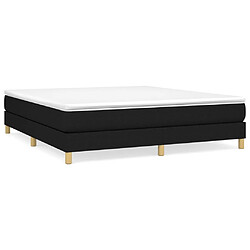 Maison Chic Lit Adulte - Lit simple Lit à sommier tapissier avec matelas moelleux - Meuble de Chambre - Noir 160x200 cm Tissu -MN72052