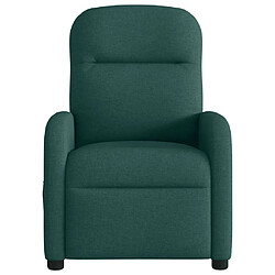 Acheter vidaXL Fauteuil inclinable électrique Vert foncé Tissu