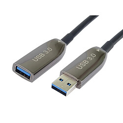 Acheter PremiumCord Câble d'Extension Optique USB 3.0 (AOC), Câble en Fibre de Verre, Câble de Données SuperSpeed ??Jusqu'à 5 Gbit/s, Câble de Charge, USB 3.0 A Femelle vers Mâle, 9pin, Noir, Longueur 15m