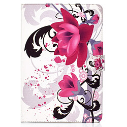 Etui en PU impression de motifs avec support fleur vive pour votre Apple iPad Mini 4 3 2 1