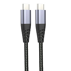 Tiger Câble USB-C vers USB-C Power Ultra-résistant Charge et Synchronisation 1,2m Gris