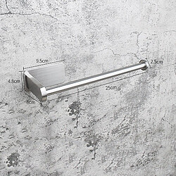 Avis Universal Rouleau de papier de cuisine autocollant accrochage mural toilette toilette mouchoir en acier inoxydable toilette mouchoir accessoires rack(Argent)