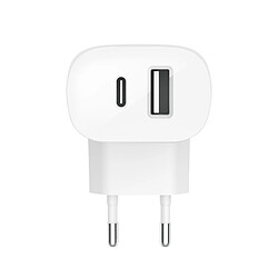 Chargeur Mural USB + USB-C 37W Belkin Blanc