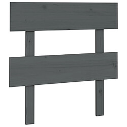 vidaXL Tête de lit Gris 78,5x3x81 cm Bois massif de pin