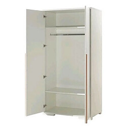 Vipack LONDON Armoire 2 Portes Blanc mat