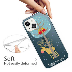 Coque en TPU anti-rayures, motif de noël, flexible pour votre iPhone 14 Plus - Cerf sous l'arbre