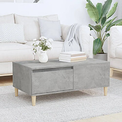 vidaXL Table basse Gris béton 90x50x36,5 cm Bois d'ingénierie