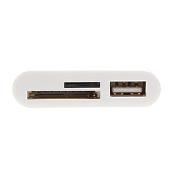 Avis Wewoo Clé USB blanc pour iPhone, iPad Lightning à SD + TF + Adaptateur de lecteur de caméra USB Port, Support iOS 9.2-11 Système,