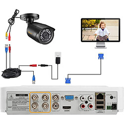 Avis 1080P Caméra de Surveillance Extérieure IP66 Vision Nocturne de 20 Mètres Objectif de 3.6mm 4-en-1 Caméra pour Kit Vidéo Surveillance de Mode TVI/CVI/AHD/960H