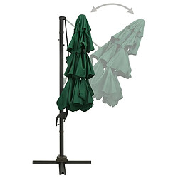 Acheter Maison Chic Parasol Jardin | Parasol à 4 niveaux avec mat en aluminium Vert 3x3 m - GKD57720