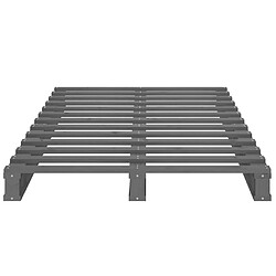 Acheter vidaXL Lit de palette sans matelas gris bois massif