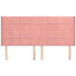 Avis Maison Chic Tête de lit moderne avec oreilles pour chambre - Décoration de lit Rose 163x16x118/128 cm Velours -MN11297