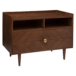 Atmosphera, Createur D'Interieur Commode Roxas 2 tiroirs en Acacia - Marron Atmosphera - Commode Roxas 2 tiroirs en Acacia - Marron - Ethnique