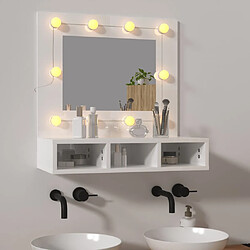 vidaXL Armoire à miroir avec LED Blanc brillant 60x31,5x62 cm