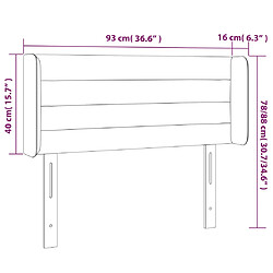 vidaXL Tête de lit à LED Rose 93x16x78/88 cm Velours pas cher