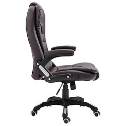 Acheter Helloshop26 Chaise fauteuil siège de bureau informatique étude similicuir brun 02_0024032