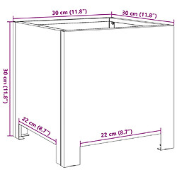 vidaXL Jardinière noir 30x30x30 cm acier pas cher
