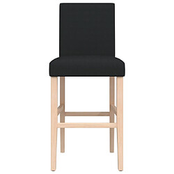 Acheter vidaXL Chaises de bar lot de 2 bois massif d'hévéa et tissu