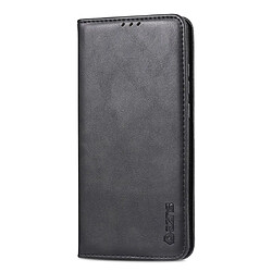 Wewoo Housse Coque Pour Huawei P Smart Plus 2019 AZNS Texture rétro Magnétique Flip horizontal en cuir PU avec support et fentes cartes et cadre photo noir