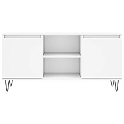 Maison Chic Meuble TV scandinave - Banc TV pour salon blanc 104x35x50 cm bois d'ingénierie -MN92464 pas cher