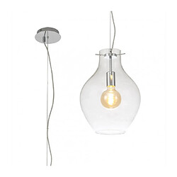 Luminaire Center Suspension design 1 ampoule Chrome poli